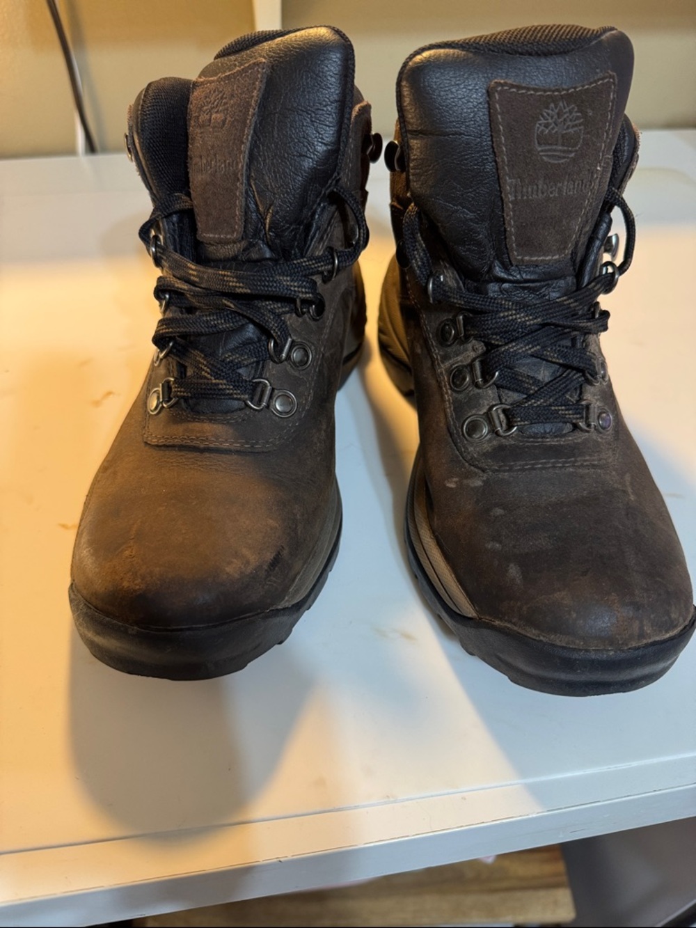 Timberland Dark Brown Waterproof Lace-Up Hiking Boots Size 7.5